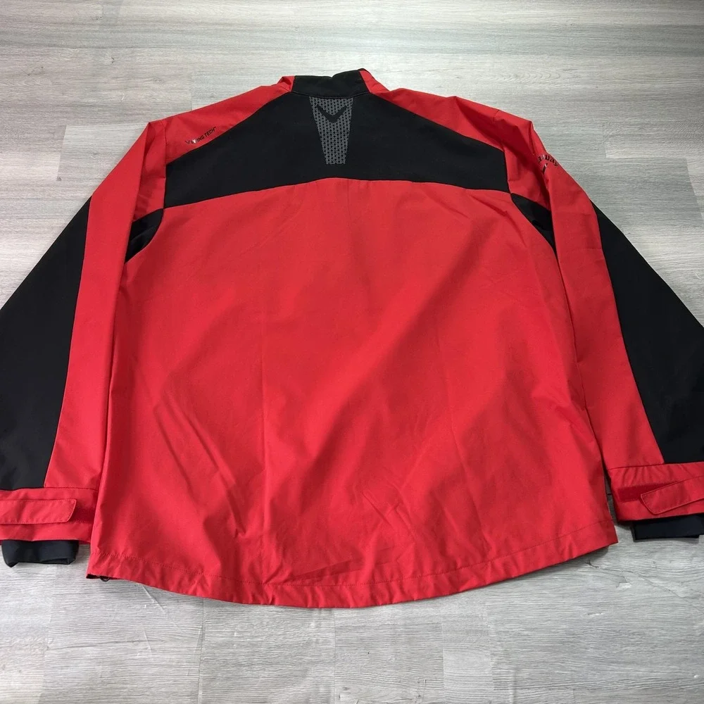 Callaway Weather Series Swing Tech Jacket Mens XL Red 1/4 Zip Golf Windbreaker